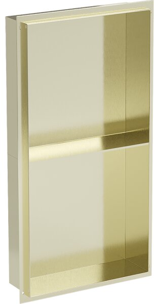 Mexen X-Wall-NR mensola ad incasso senza cornice con ripiano 60 x 30 cm, oro spazzolato - 1951603010S