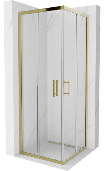 Mexen Rio cabina doccia quadrata 70 x 70 cm, trasparente, dorata - 860-070-070-50-00