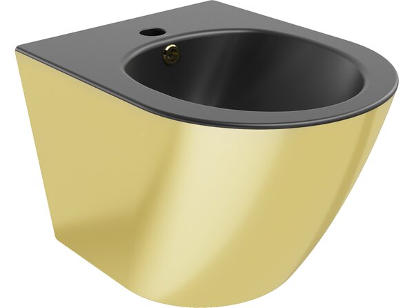 Mexen Lena bidet sospeso, nero opaco/oro - 35224876