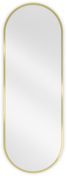 Mexen Loft specchio da bagno ovale 100 x 35 cm, cornice dorata - 9851-100-035-000-50