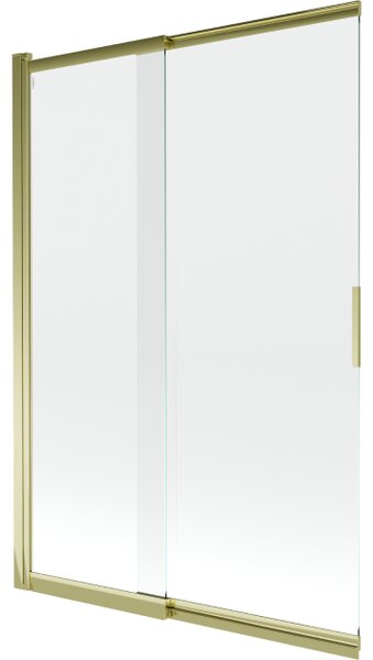 Mexen Fox paravento da bagno a 2 ante scorrevoli 120 x 150 cm, trasparente, dorato - 891-120-002-50-00