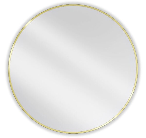 Mexen Loft specchio da bagno rotondo 90 cm, cornice dorata - 9850-090-090-000-50