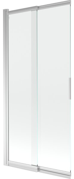 Mexen Fox parete divisoria per vasca da bagno 2-ante scorrevole 85 x 150 cm, trasparente, cromo - 891-085-002-01-00