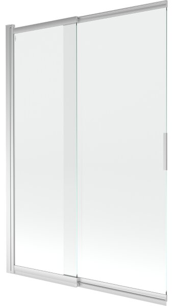 Mexen Fox paravento per vasca da bagno 2-ante scorrevole 120 x 150 cm, trasparente, cromo - 891-120-002-01-00