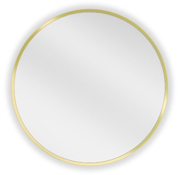 Mexen Loft specchio da bagno rotondo 30 cm, cornice dorata - 9850-030-030-000-50