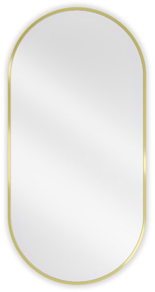 Mexen Loft specchio da bagno ovale 100 x 50 cm, cornice dorata - 9851-100-050-000-50