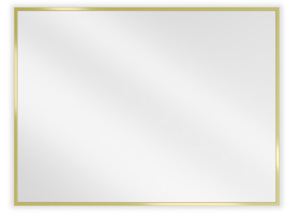 Mexen Loft specchio da bagno rettangolare 80 x 60 cm, cornice dorata - 9852-080-060-000-50