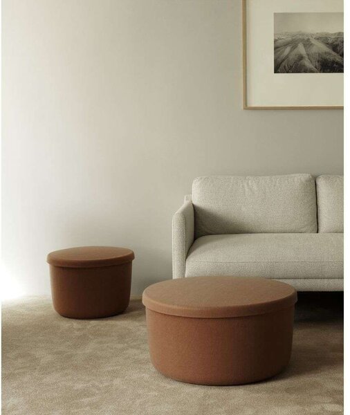 Normann Copenhagen - Hide Storage Pouf Large Brown Normann Copenhagen