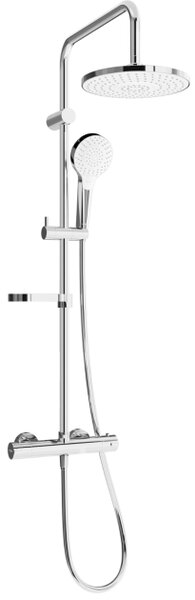 Mexen KX05 set doccia esterno con soffione e rubinetto termostatico, cromo/bianco - 771500591-00