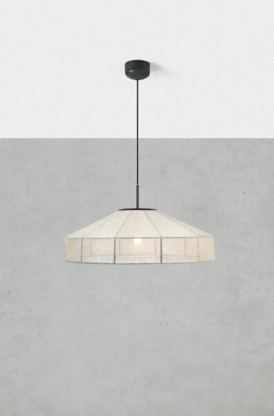 Markslöjd 108955 - Lampada a sospensione su cavo ALIA 1xE27/60W/230V lino/nero