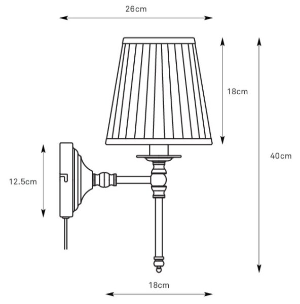 Markslöjd 108968 - Applique da parete MANOR 1xE14/40W/230V bianco/ottone