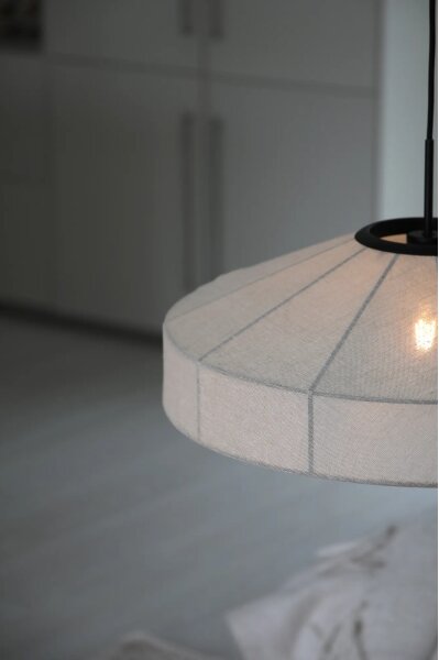 Markslöjd 108955 - Lampada a sospensione su cavo ALIA 1xE27/60W/230V lino/nero