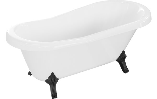 Mexen Retro vasca da bagno freestanding 150 x 73 cm, bianca, gambe nere - 53251507300-70
