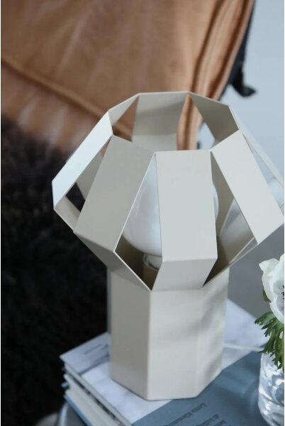 Markslöjd 109147 - Lampada da tavolo OCTA 1xE27/60W/230V crema