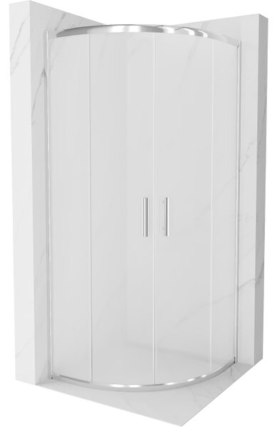 Mexen Rio cabina doccia semicircolare 70 x 70 cm, brina, cromo - 863-070-070-01-30