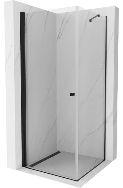 Mexen Pretoria cabina doccia a battente 90 x 90 cm, trasparente, nero - 852-090-090-70-00