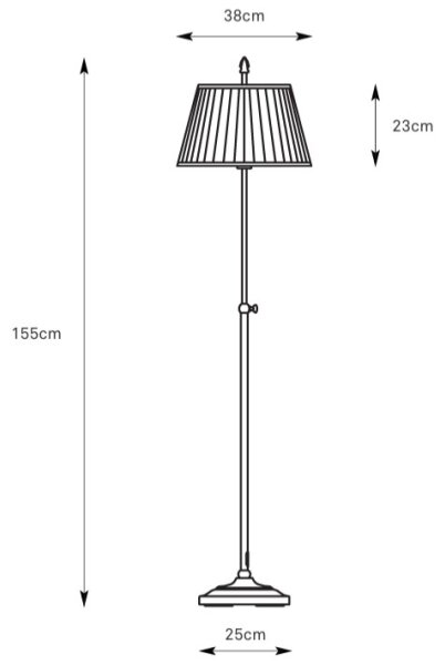 Markslöjd 108972 - Lampada da terra OXFORD 1xE14/40W/230V bianco/ottone