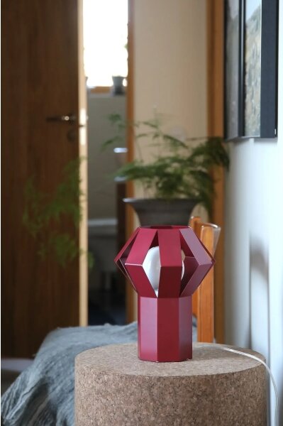 Markslöjd 109150 - Lampada da tavolo OCTA 1xE27/60W/230V bordeaux