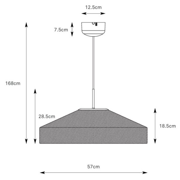 Markslöjd 108955 - Lampada a sospensione su cavo ALIA 1xE27/60W/230V lino/nero