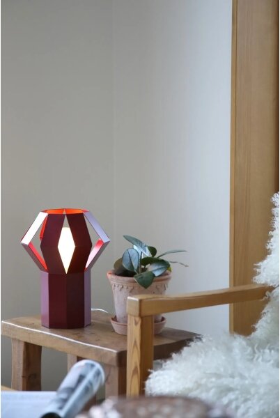 Markslöjd 109150 - Lampada da tavolo OCTA 1xE27/60W/230V bordeaux