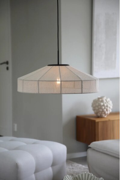 Markslöjd 108955 - Lampada a sospensione su cavo ALIA 1xE27/60W/230V lino/nero