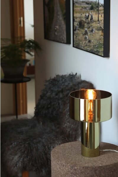 Markslöjd 109145 - Lampada da tavolo CORIN 1xE27/60W/230V dorata