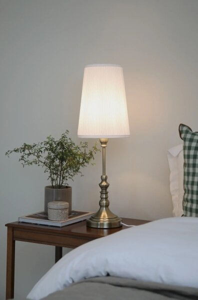 Markslöjd 108970 - Lampada da tavolo NOBLE 1xE14/40W/230V 66 cm bianco/ottone
