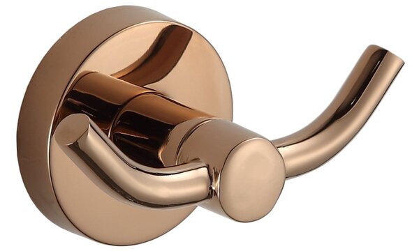 Mexen Remo doppio gancio per asciugamano, oro rosa - 70507352-60