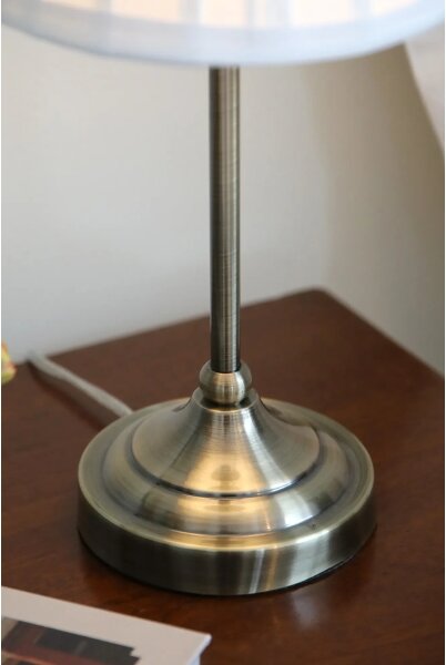 Markslöjd 108973 - Lampada da tavolo OXFORD 1xE14/40W/230V bianco/ottone