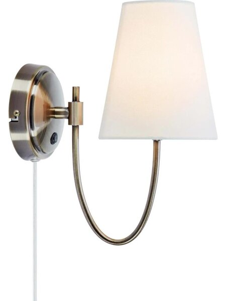 Markslöjd 108908 - Applique AMAR 1xE14/40W/230V bianco/ottone