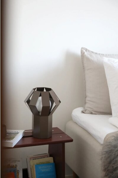 Markslöjd 109148 - Lampada da tavolo OCTA 1xE27/60W/230V marrone