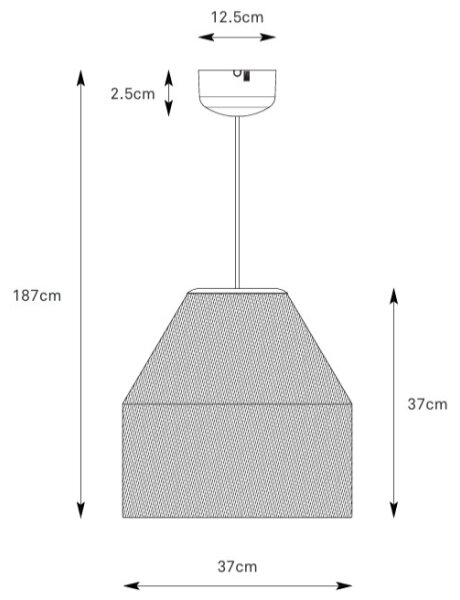 Markslöjd 108956 - Lampada a sospensione con cavo AIKO 1xE27/60W/230V lino/nero