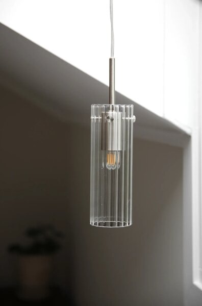 Markslöjd 109013 - Lampadario sospeso a cavo TIBIA 1xE14/40W/230V trasparente/ottone