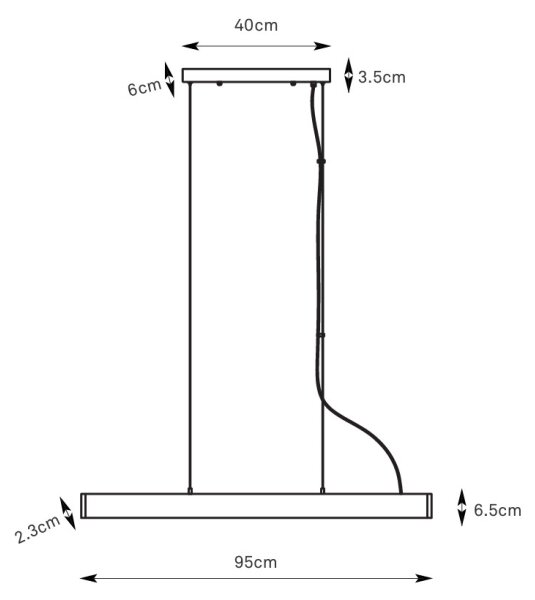 Markslöjd 108892 - Lampada a sospensione dimmerabile a LED su cavo PLANO LED/38W/230V bianca