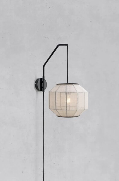 Markslöjd 108957 - Lampada da parete ASUKA 1xE27/60W/230V lino/nero