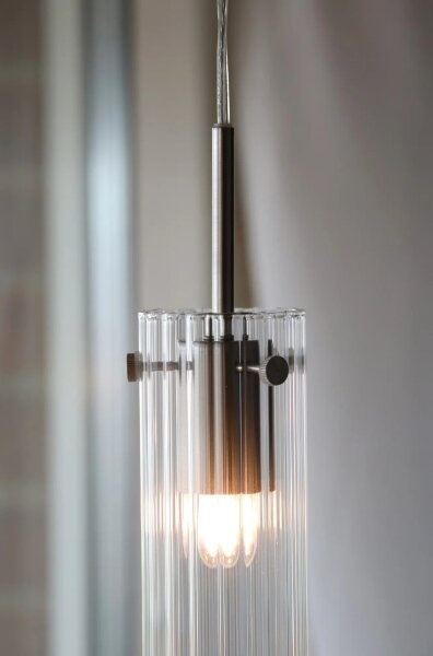 Markslöjd 109013 - Lampadario sospeso a cavo TIBIA 1xE14/40W/230V trasparente/ottone