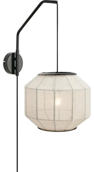 Markslöjd 108957 - Lampada da parete ASUKA 1xE27/60W/230V lino/nero