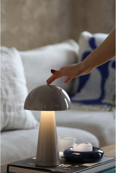 Markslöjd 108950 - Lampada ricaricabile dimmerabile a LED FUNGI LED/1,5W/2000 mAh IP44 grigia