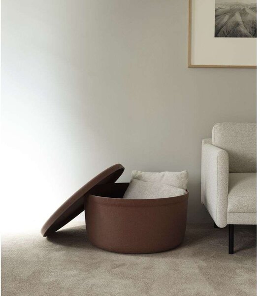 Normann Copenhagen - Hide Storage Pouf Large Brown Normann Copenhagen