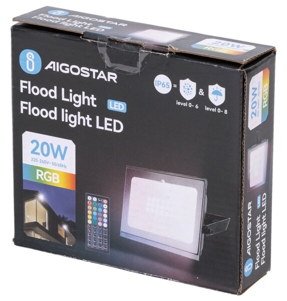 Aigostar - Proiettore LED RGB dimmerabile/10W/230V IP65 + telecomando