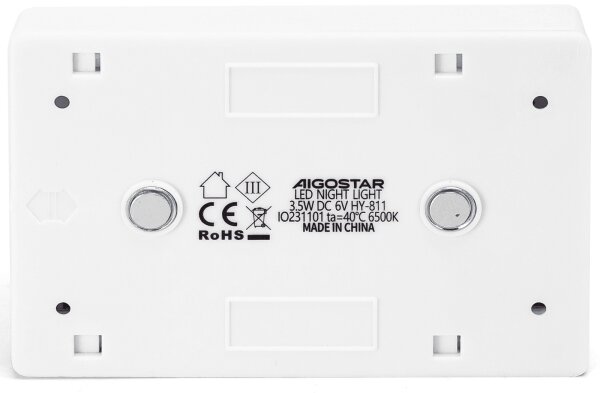 Aigostar - LED Lampada notturna portatile LED/4xAAA 6500K