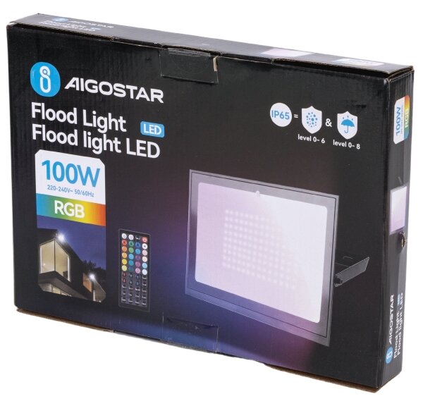 Aigostar - Faro LED RGB dimmerabile LED/100W/230V IP65 + telecomando