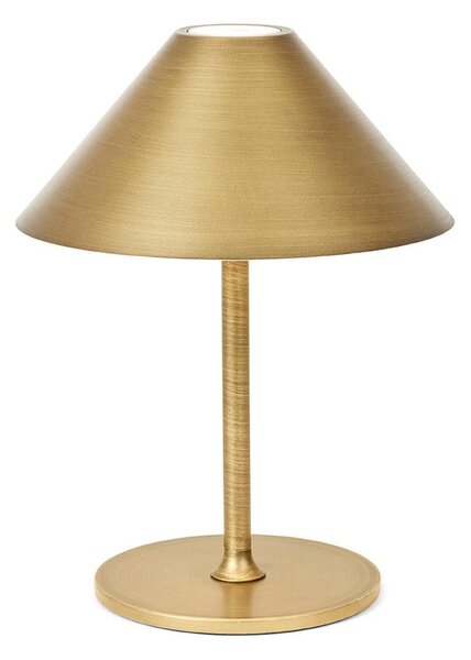 Halo Design 800841 - Lampada da tavolo ricaricabile e dimmerabile HYGGE, LED 3W/4000 mAh IP54, ottone