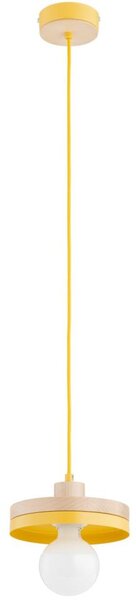 Lampadario a cavo LARSO 1xE27/15W/230V giallo/beige
