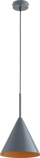 Lampada a sospensione su cavo FABO 1xE27/15W/230V grigio
