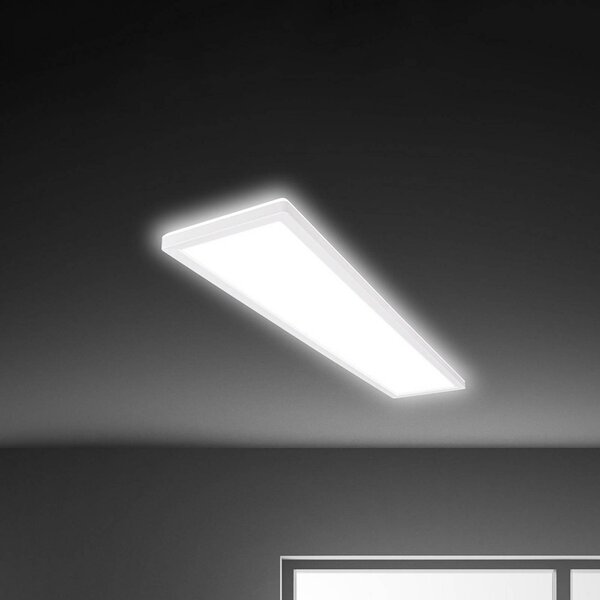 Briloner Plafoniera a LED Tava, Bianco / Opale, Soggiorno / Sala da pranzo, Plastica, Moderno, Plafoniera LED