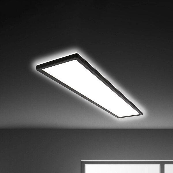 Briloner Plafoniera a LED Tava, Nero, Soggiorno / Sala da pranzo, Plastica, Moderno, Plafoniera LED
