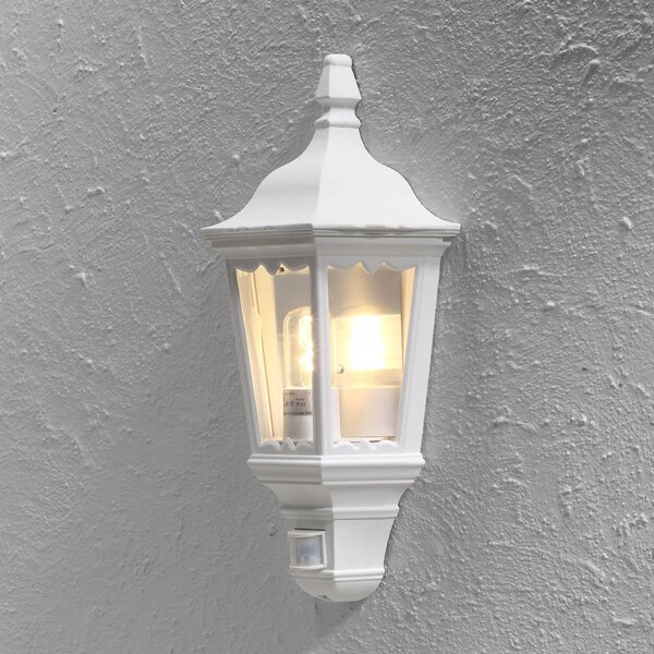 Konstsmide Applique da esterni Firenze a coppa, bianco FIRENZE, Bianco / Opale, Vetro, Campagna / Rustiche