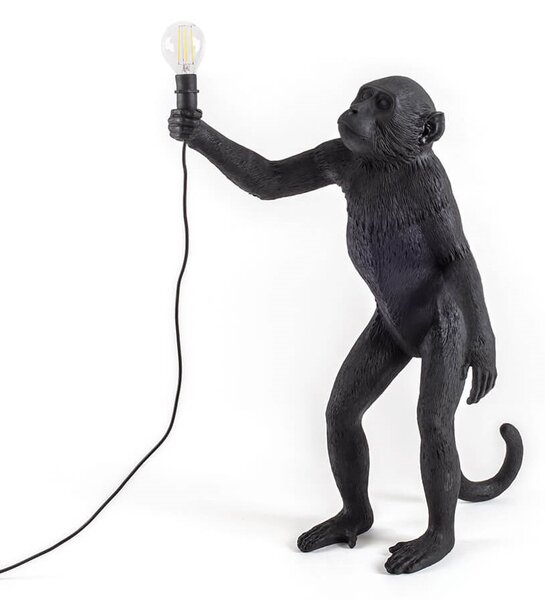 Seletti - Monkey Standing Lampada da Esterno da Tavolo Nero Seletti