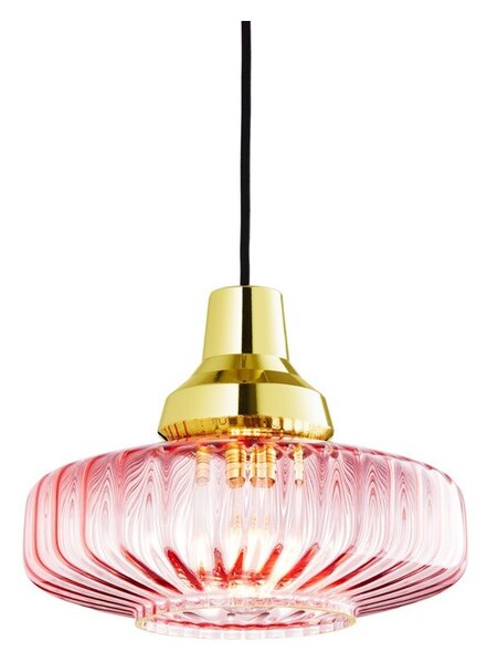 Design By Us - New Wave Optic Lampada A Sospensione Rosa/Oro